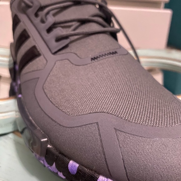 Adidas NMD_R1 “Purple Grey Rush” - men’s size 12 - BWT (no box) - Picture 5 of 6